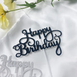 해피벌쓰데이 Happy Birthdy 블랙 케이크 토퍼 용돈토퍼 데코픽 : 차렌시아