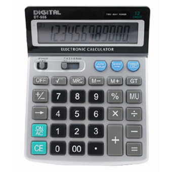 디지털 전자 12자리 수은전지 대형LCD 계산기/DT-555 : HSMALL1