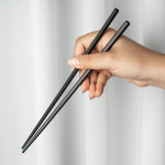 국산 블랙 일식 식당 플라스틱 젓가락 저분 업소용 육각 : 다다키친