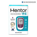 SD바이오센서 스탠다드 멘토 혈당 측정기 풀세트(시험지100+침110+솜100) 혈당계 : 이웃사랑팜