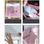벨크로커튼 붙이는커튼 아이방커튼 작은창암막 찍찍이 1pcs 펀치 프리 벨크로 소녀 하트 커튼 완료 창 심사 거실 침실 음영 : Triple HK
