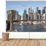 NYP6149 [맨하탄 미국 건물 뉴욕사진 브루클린브릿지 일러스트 롤스크린 블라인드] : 림피드벽지