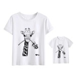가족 단체복엄마와 딸 옷 거리 스타일 기린 T 셔츠 가족 모양 복장 아이 Tshirt 아빠와 아들 : 까미유상점