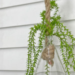 로즈마리 바인 유리볼 행잉 (H 40cm) / 조화 완제품 : 플레르데코