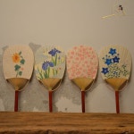 여름 시원한 바람 부채 일본 스타일 사군자 프린팅 : 트랜디편집샵