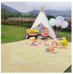 해수욕장돗자리 피크닉매트 체크 방수돗자리 피크닉 감성캠핑 : 레이니 영