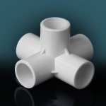 파이프 커넥터 5구 PVC 연결 연장 무용접 자재 소켓 마개 부속 하우스 텐트 물놀이 용품 DIY 가구 만들기 : 두리워크