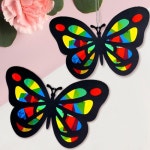 셀로판지썬캐쳐 2개세트 어린이집 겨울 방학 만들기 키트 봄 미술활동 유치원 나비 : 상상하랑