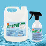 크로바 바이오크린웰 뿌리는 살균소독제 알콜 소독제 4L+500ml : 크로바세제