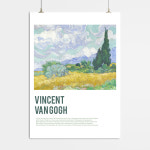 빈센트 반고흐 인테리어 전시 그림 포스터 슬림우드 액자 A2 화이트- 25번 Wheat Field with Cypresses 1889 : 멜팅스튜디오
