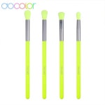 아이메이크업 Docolor 메이크업 브러쉬 세트 4pcs 섀도우 블렌딩 라이너 속눈썹 브로우 메이크업 브러쉬 전문 섀도 네온 브러쉬 : 판다주주