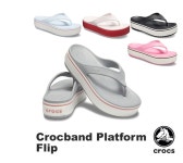 크록스 클락 밴드 플랫폼 플립(crocband platform flip) 레이디스 후저 샌들 여성용 : 블랙조이