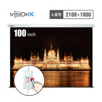 100인치 전동노출 DH-S100 (2100 x 1800) 비전엑스 스크린 4:3 : Vision-X