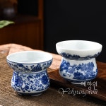 [다도 다기] 예향원 경덕진 청화 수회 산수화 도자기 차거름망 세트 E-9484 : 예향원