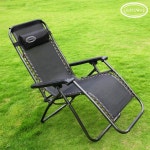 스트레스리스 리클라이너 접이식 의자 휴대용 폴딩 침대 무중력 일인용 캠핑 휴게실 : 챔코