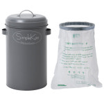 심플캔 종량제 봉투 10리터 20리터 쓰레기통 인테리어 휴지통 냄새차단 10L, 그레이 : 리빙플랜트