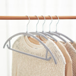 논슬립 옷걸이 어깨뿔방지 고리회전형 벨벳 라운드 옷걸이 1개 : MF매직하우스