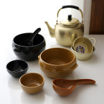 막걸리잔 누렁동동주 잔 멜라민 술잔 사발 손잡이 술 그릇 대접 레트로 : 모두담아