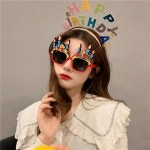 생일 파티 선글라스 이츠 마이 버스데이 안경 케익 촛불 퍼니한 공연 소품 : 유로풋온라인