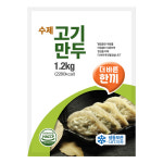 한끼식품 생야채 더바른 고기만두 1.2kg : 더바른한끼