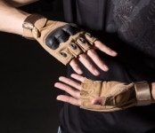 택티컬글러브 서바이벌 밀리터리 전술장갑 바이크 라이더 장갑 브라운 : 푸드비타민