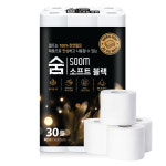 숨 소프트블랙 천연펄프 화장지 3겹 30m 30롤 두루마리휴지 : 유림TS