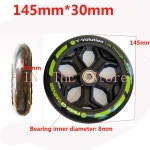 투명 내구성 88a pu 145 손수레가있는 21pcs 145mmx30mm 스쿠터 휠 abec 7 베어링이 설치된 카트 이동 145mm 타이어 : 주잰주