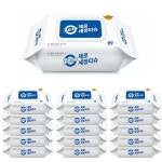 ZERO 알콜 물 티슈 (손 소독, 다용도 향균 세정, 차량용 휴대용) 60매, 5팩 : 쉼표와느낌표 - 헬스케어