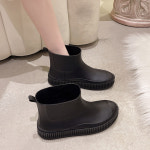 여성 숏 부츠 고무 장화 미끄럼방지 레인부츠 패션 신발 : HANSLINE