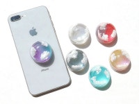 원형 구름 레진 핸드폰 폰홀더 휴대폰 손잡이 거치대 : 엘리펀샵