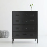 MKB 캐비넷 체스트 수납장 4단 8001015 800x400x1015mm, 4단, 블랙 4629.1436 : 마켓비 공식스토어