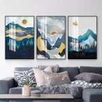 인테리어 거실 소파 배경 그림 호텔 복도 현관 벽걸이 모델 룸 침실 머리맡 액자 : 골든에디션