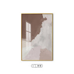 인테리어 무관심 wabi-sabi 스타일 거실 소파 뒤에 대형 그림 현관 복도 액자 : 골든에디션