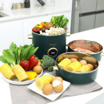 키친아트 멀티쿠커 KA-G2534 전골 2단찜기 3in1 스테인레스 : 루카스스토어
