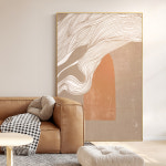 인테리어 집들이선물 호텔 로비 라인 추상 그림 현관 트렌드 거실 소파 부드러운 액자 : 골든에디션