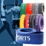 풀업밴드 헬스 홈트레이닝기구 턱걸이 튜빙 탄력 라텍스 고무 밴드 어깨스트레칭 코어 근력운동 : VARIOUS HOUSE