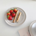 클레이탄 베이지림 한식 양식 디저트 앞접시 그릇 원형 접시 mini : 소담작업실