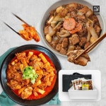 참다른 순살 춘천닭갈비 선물세트(춘천닭갈비 500g x 2팩+간장닭갈비 500g x 2팩+우동사리+치즈) : 쇼핑엔티