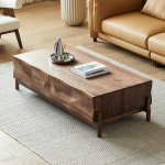 원목 쇼파 커피 테이블 좌식 식탁 좌탁 북미 블랙 월넛  거실 가정용 솔리드 티 133 : 샵앤모아