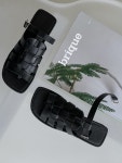 트렌디 유니크 플랫폼 글레디 위빙 발목 T스트랩 샌들 슬리퍼 1cm : 슈렐라