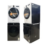 LG 삼성 드럼 세탁기 위에 모든 건조기 선반 앵글 받침대 거치대 랙 직렬 설치 키트 1 : 듀오스탠드