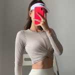 필라테스복 요가 의류 짧은 용 긴팔 티셔츠 새로운 필라테스 휘트니스 스타킹 크로스 의 : 호랑이소굴