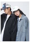 남여공용 커플 오버핏 데님긴팔 셔츠 캐주얼 워싱 자켓 : 하방방