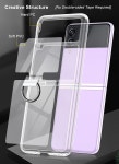 갤럭시 지플립 4 지폴더 케이스 3 z플립 폴더폰 제트플립 젤리 폰케이스 플립4 투명 가죽samsung galaxy z flip 전화 용 링 울트라 씬 클리어... 