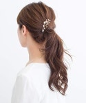빙테인 h7271 옥석 진주가지 유핀 머리핀 웨딩 애프터파티 파티 글래머러스 플라워 : 트리아진
