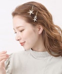 vintaine h7532 bijou star hair pin 2종 세트 별 배열 헤어 : 트리아진