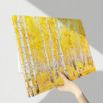 풍수 자작나무 그림 두꺼비집가리개 (두께 3cm) 황금 자작나무 길 켄버스 12호 : 더 아트컴퍼니