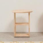 고무나무 원목 인테리어 선반 사이드 테이블 수납함 원룸 좁은 집 침실 공간 가로 틈새 작은 폭 전면 모듈 낮은 미니 2단 오픈 원형 우드 협탁... 