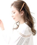 vintaine h7207 여성용 우드라인 바렛 심플 내츄럴 씬 캐주얼 스타일리시 헤어 액세서리 헤어핀 머리핀 : 트리아진