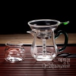 [다도 다기] 예향원 고붕규산 내열유리 찻잎 차거름망 받침세트 E-930 : 예향원